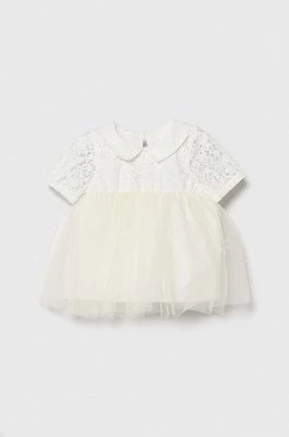 Jamiks sukienka niemowlęca kolor beżowy mini rozkloszowana