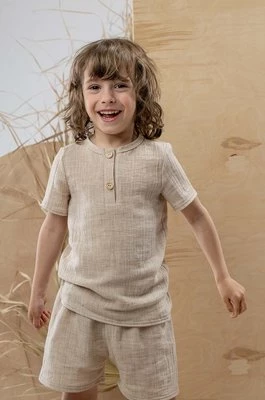Jamiks szorty bawełniane dziecięce kolor beżowy