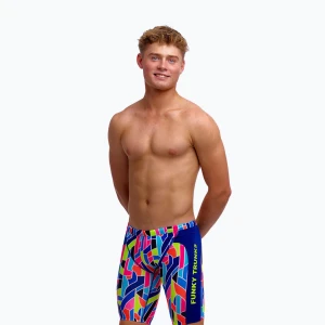 Jammery pływackie dziecięce Funky Trunks Training Jammers fault lines