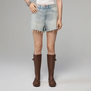 Janoniebieskie szorty jeansowe z cyrkoniami House