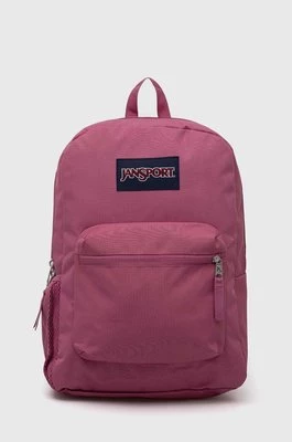 Jansport plecak Cross Town kolor różowy duży z aplikacją EK0A5BAI8O11