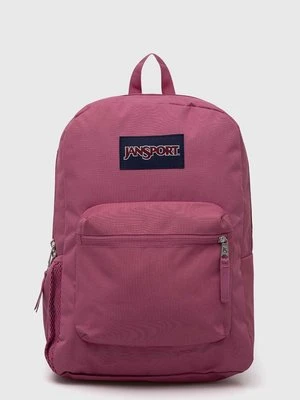 Jansport plecak Cross Town kolor różowy duży z aplikacją EK0A5BAI8O11