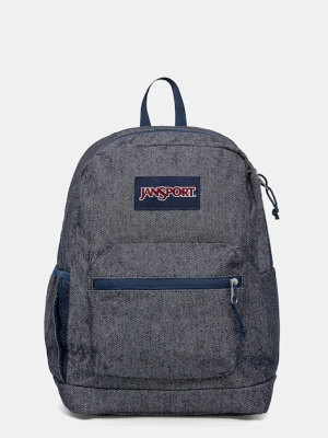 Jansport plecak jeansowy kolor granatowy duży EK0A5BJ61W0