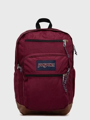 Jansport plecak kolor bordowy duży z aplikacją