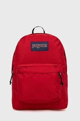 Jansport plecak kolor czerwony duży gładki