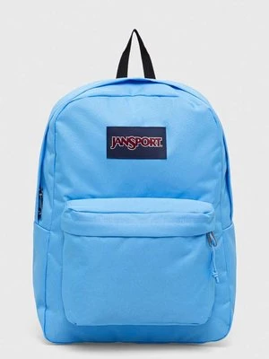 Jansport plecak kolor niebieski duży gładki