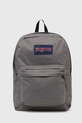 Jansport plecak kolor szary duży z aplikacją