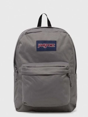 Jansport plecak kolor szary duży z aplikacją