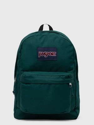 Jansport plecak kolor zielony duży z aplikacją