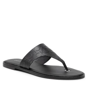 Japonki Calvin Klein Almond Flat Tp Slide Hf HW0HW01159 Czarny