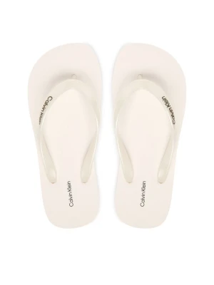 Japonki Calvin Klein Arwa - Metallic Pearlised Flip Flops HW0HW02956 Biały