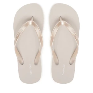 Japonki Calvin Klein Flatform Flip Flop Met Tpu HW0HW03120 Srebrny