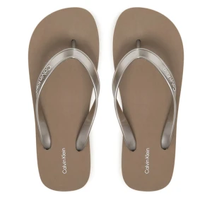 Japonki Calvin Klein Flatform Flip Flop Met Tpu HW0HW03120 Złoty