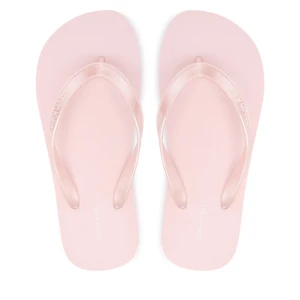 Japonki Calvin Klein Flip Flop Tpu Metallic HW0HW02956 Różowy jasny
