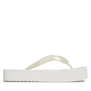 Japonki Calvin Klein Jeans Beach Sandal Flatform Logo YW0YW01092 Biały