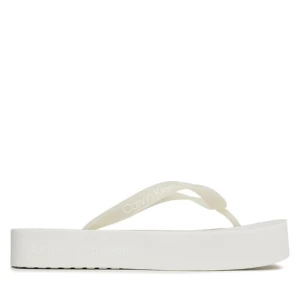 Japonki Calvin Klein Jeans Beach Sandal Flatform Logo YW0YW01092 Creamy White/Bright White YBI