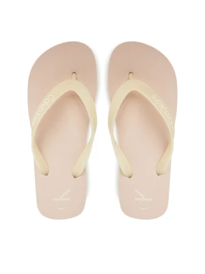 Japonki Calvin Klein Jeans Beach Sandal Flatform Tpu YW0YW01830 Beżowy
