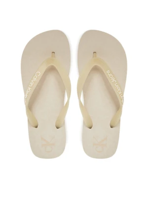 Japonki Calvin Klein Jeans Beach Sandal Flatform Tpu YW0YW01830 Écru Kremowy