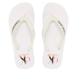 Japonki Calvin Klein Jeans Beach Sandal Logo YM0YM00656 Biały