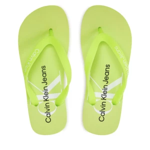 Japonki Calvin Klein Jeans Beach Sandal Monologo Tpu YW0YW01246 Zielony