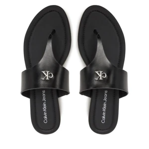 Japonki Calvin Klein Jeans Flat Sandal Toepost Mg YW0YW01691 Czarny