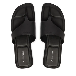 Japonki Calvin Klein Leather Toe Post Sandals HW0HW02866 Czarny
