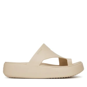 Japonki Crocs Getaway Platform Toe Loop 210834 Beżowy