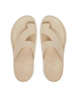 Japonki Crocs Getaway Platform Toe Loop 210834 Beżowy