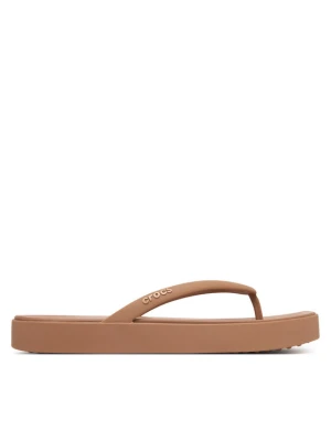Japonki Crocs Miami Square Flatform Flip 214161 Kremowy
