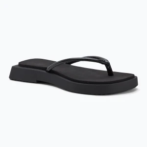 Japonki damskie Calvin Klein YW0YW01716 Sq Low Wedge Sandal Stitch triple black