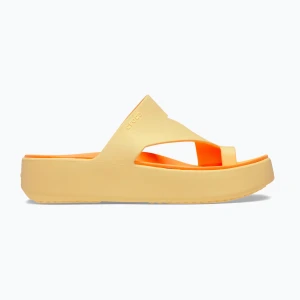 Japonki damskie Crocs Getaway Platform Toe Loop golden hour Żółty