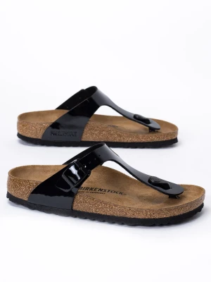 Japonki damskie czarne Birkenstock Gizeh BF Lakierowany