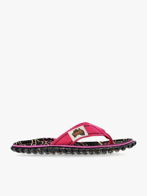 Japonki damskie Gumbies Islander Canvas Flip-Flops - tropical black