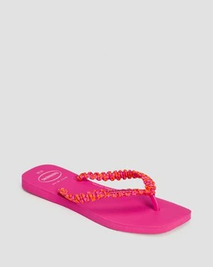 Japonki Damskie Havaianas Slim Square Boho Różowe