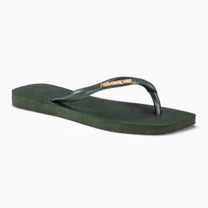 Japonki damskie Havaianas Square Logo Metallic green olive