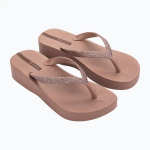 Japonki damskie Ipanema Mesh Chic Plat brown/glitter