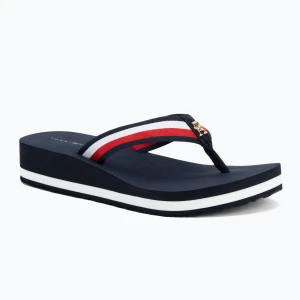 Japonki damskie Tommy Hilfiger Corp Mid Wedge Beach Sandal space blue