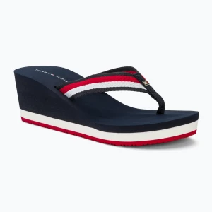 Japonki damskie Tommy Hilfiger Corporate Wedge Beach Sandal red/white/blue