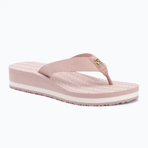 Japonki damskie Tommy Hilfiger Im Th Chainprint Midwedge Sandal foggy pink