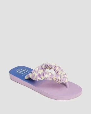 Japonki dziecięce Havaianas Kids Fluffy fioletowo-granatowe