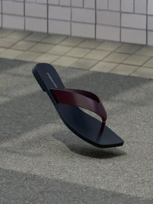 Japonki Even&Odd By Zalando bordowy