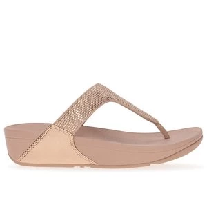 Japonki FitFlop Lulu Crystal Embellished Toe-Post Sandals EC5-323 - różowe