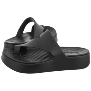Japonki Getaway Platform Toe Loop Black 210834-001 (CR375-b) Crocs