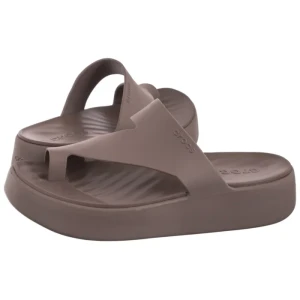 Japonki Getaway Platform Toe Loop Truffle 210834-0LF (CR375-a) Crocs