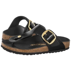 Japonki Gizeh Big Buckle High-Shine Black Leather Patent 1021469 (BK414-a) Birkenstock