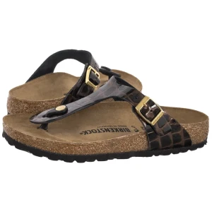 Japonki Gizeh BS Emboss Leather Black 1032863 (BK386-a) Birkenstock