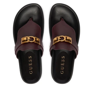 Japonki Guess FLJFRR LEA03 Bordowy
