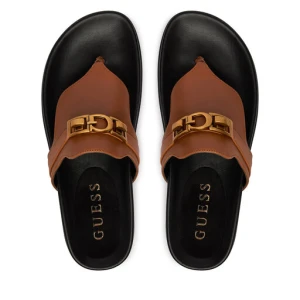 Japonki Guess FLJFRR LEA03 Brązowy jasny