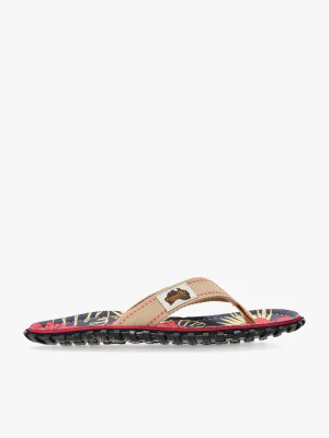 Japonki Gumbies Islander Canvas Flip-Flops - denim hibiscus