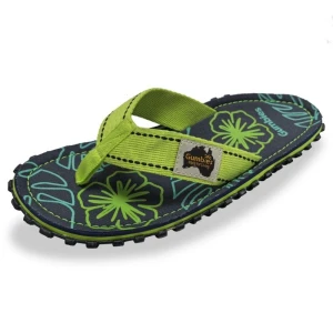Japonki Gumbies Islander Flip-Flops Lime Hibiscus GU-FFISL148 zielone
